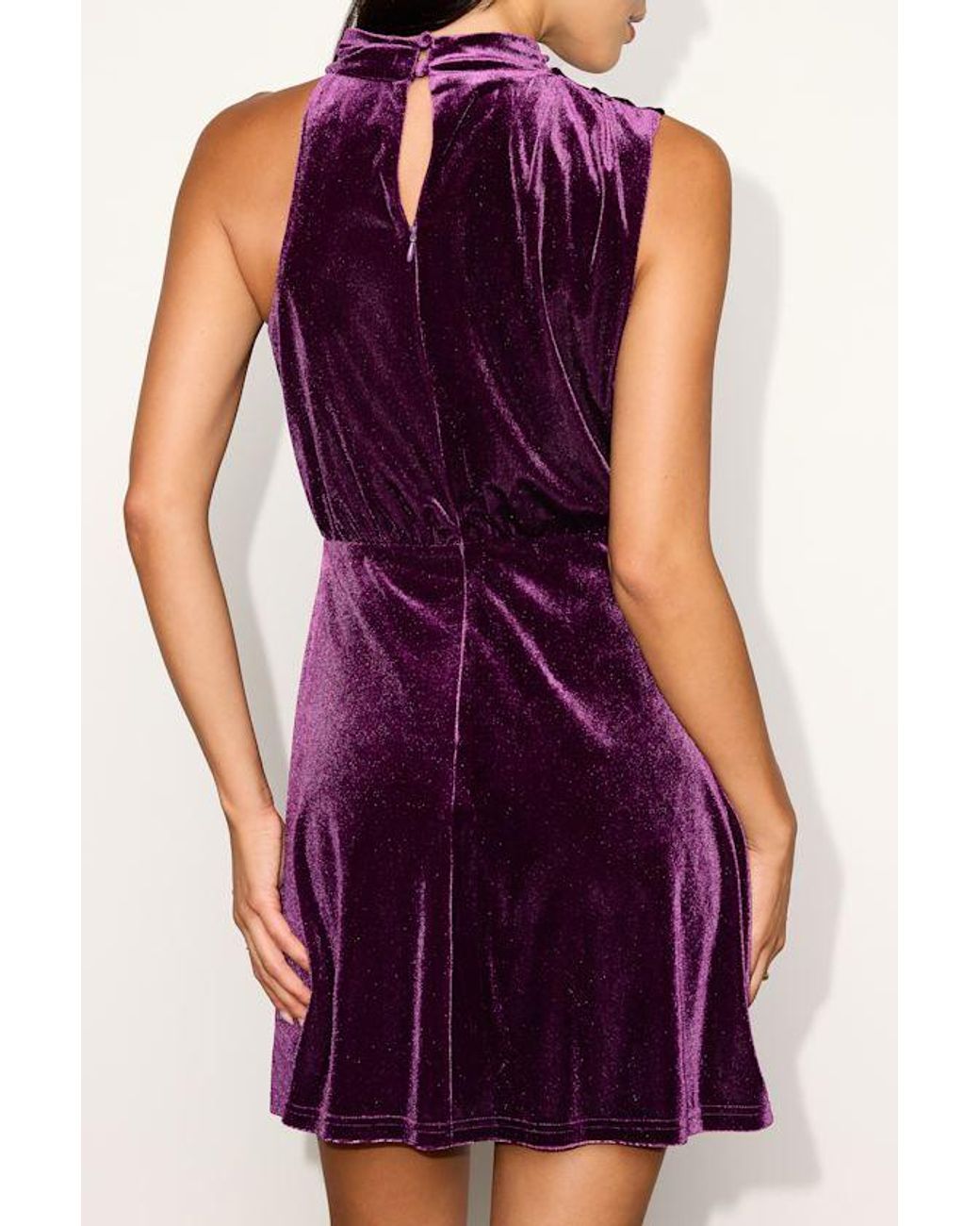 Lulus Purple Spencer Plum Velvet Mini Dress
