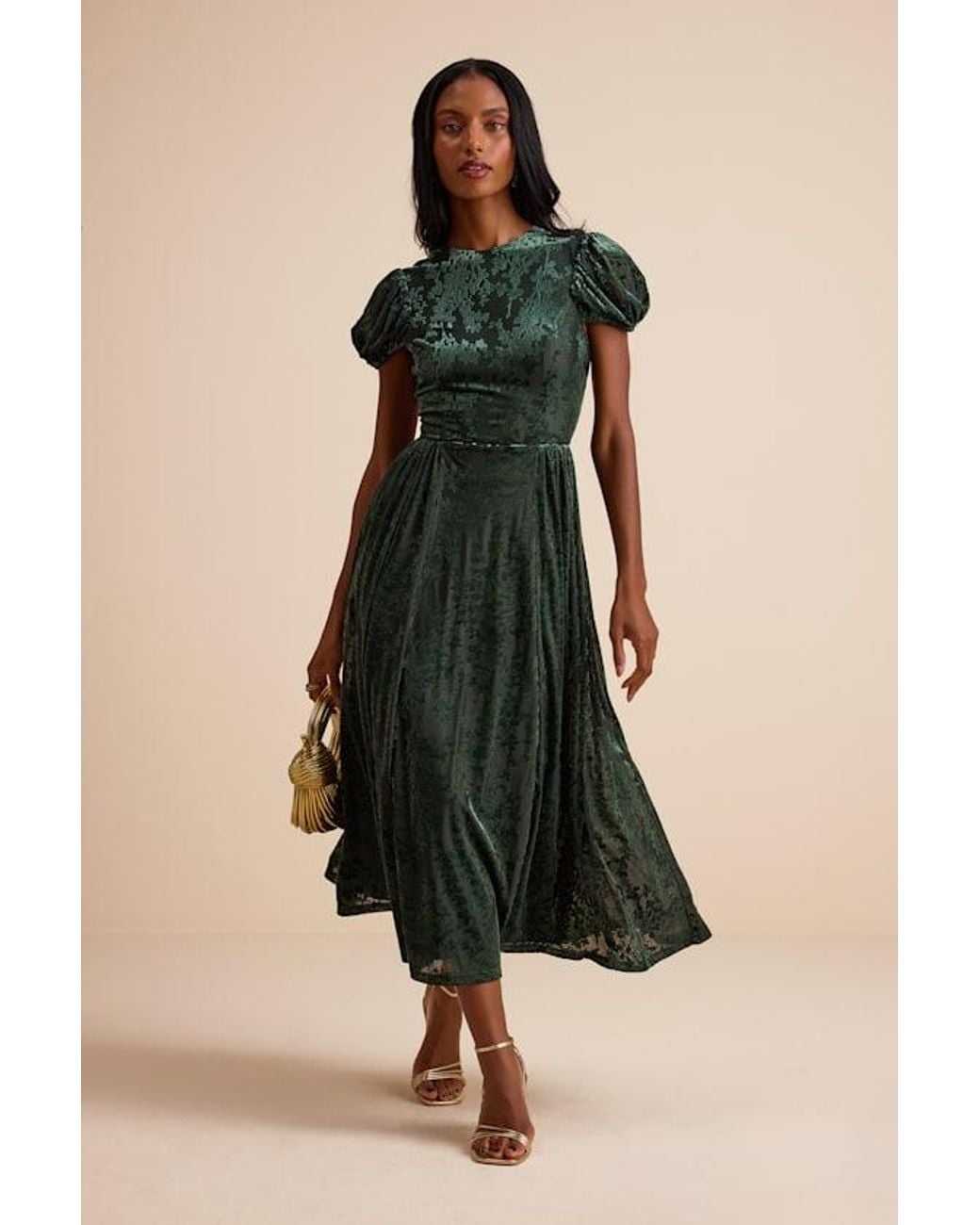 green emerald velvet dress Wedtrend Women Wedding Party Dress A-Line V Neck Dark Green Burnout Velvet Bridesmaid Dress with Short Sleeve, Dark Green / US4