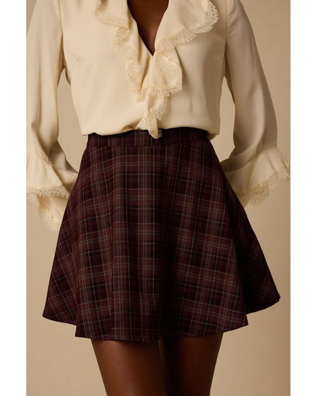 Lulus Black Addington & Plaid Mini Skirt