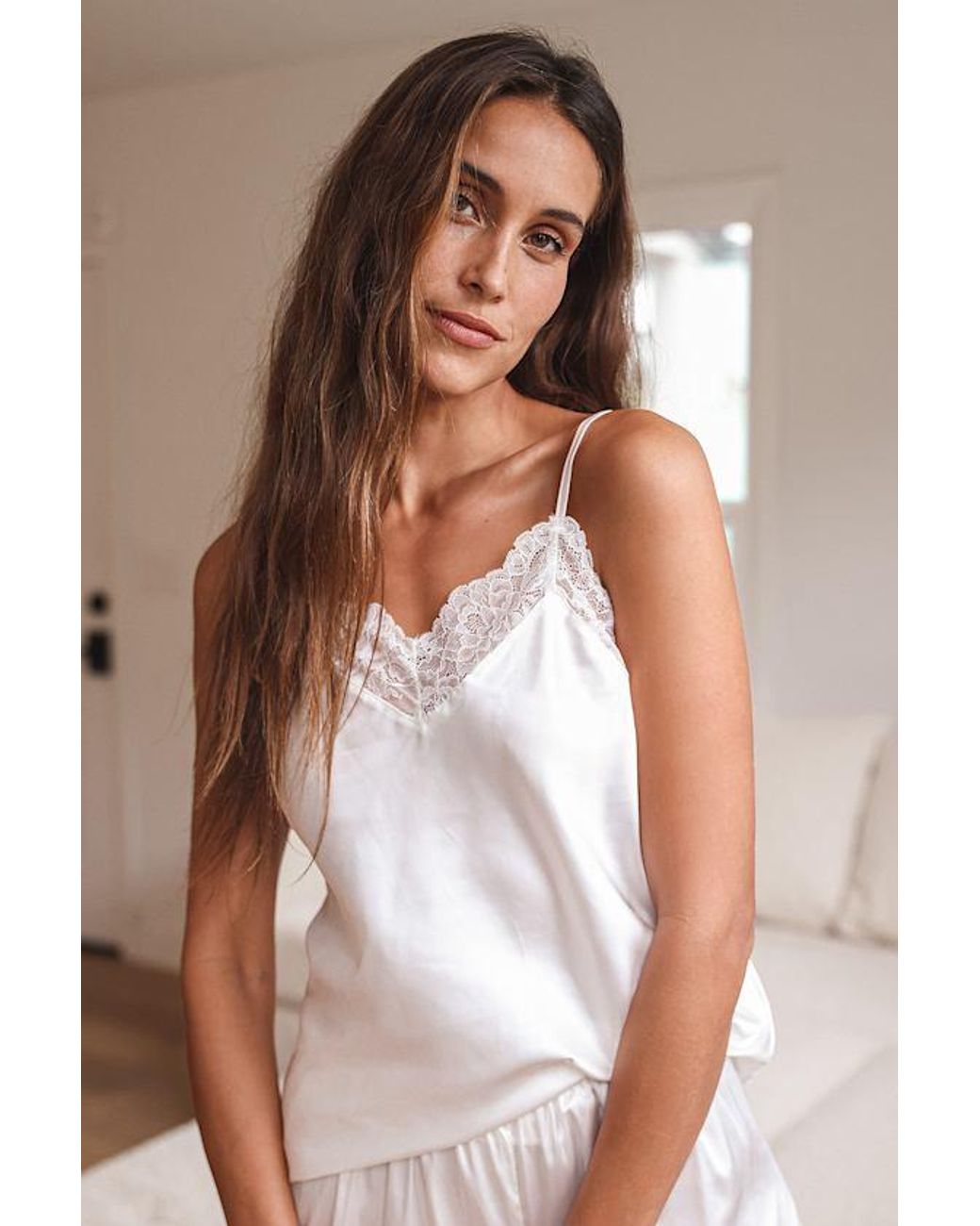 Lulus Natural More Amour Satin Cami Top