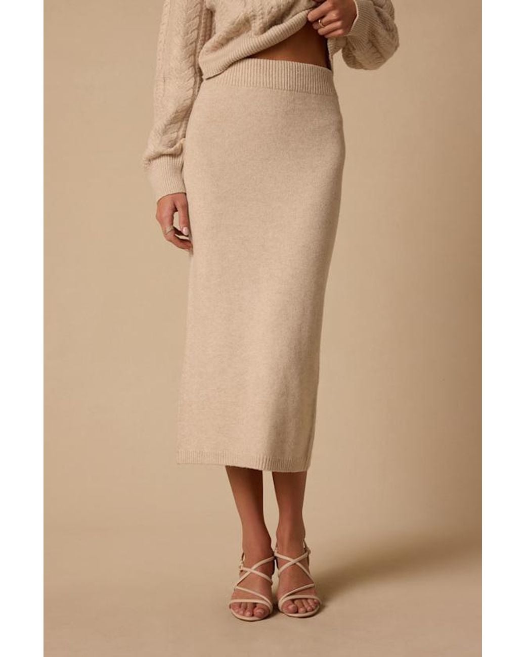 Lulus Natural Alexandrea Two-Piece Sweater Dress