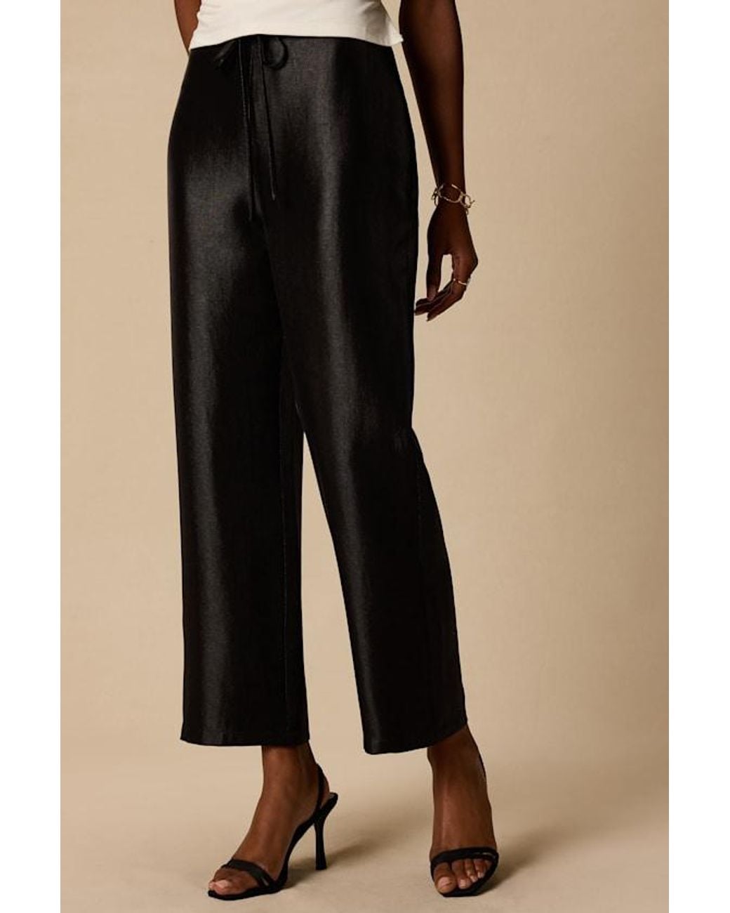 Lulus Natural Kyle Satin Cropped Pants
