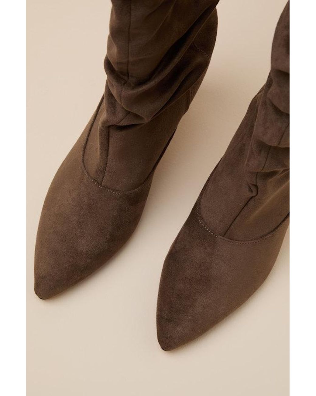 Madden Girl Natural Stassi Ash Suede Over-The-Knee Boots