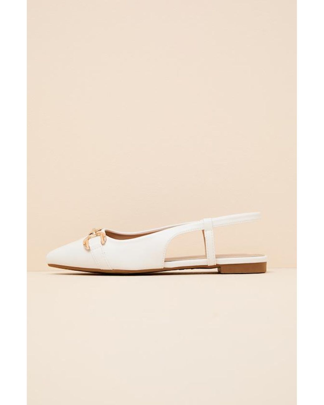 Lulus Natural Lillian Pointed-Toe Slingback Flats