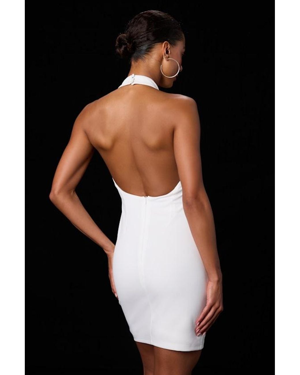 Lulus Black Deziree Halter Bodycon Mini Dress