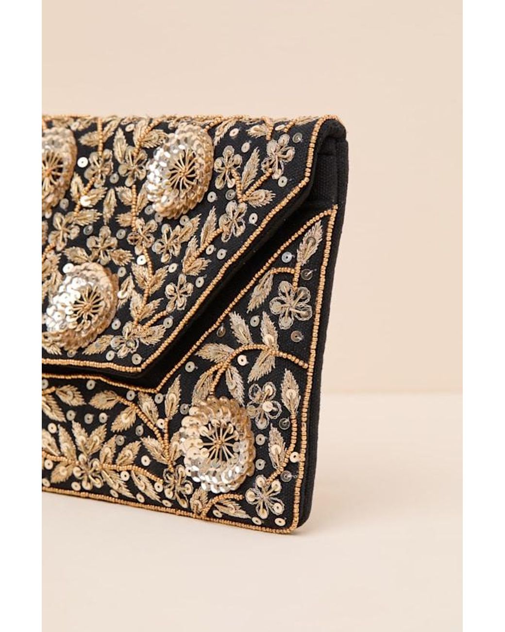 Lulus Evening Plans Embroidered Clutch