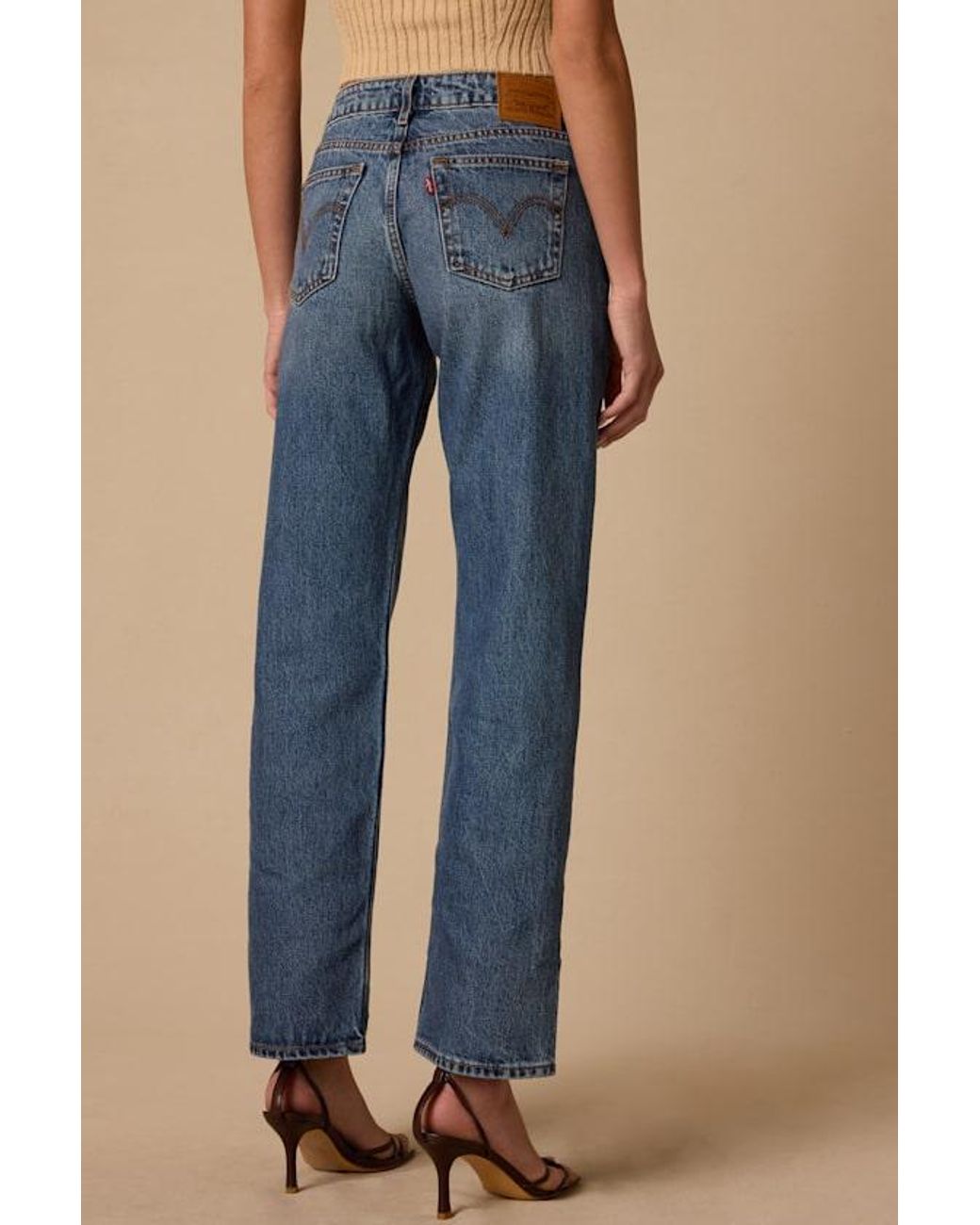 Levi's Blue Low Straight Medium Wash Jeans