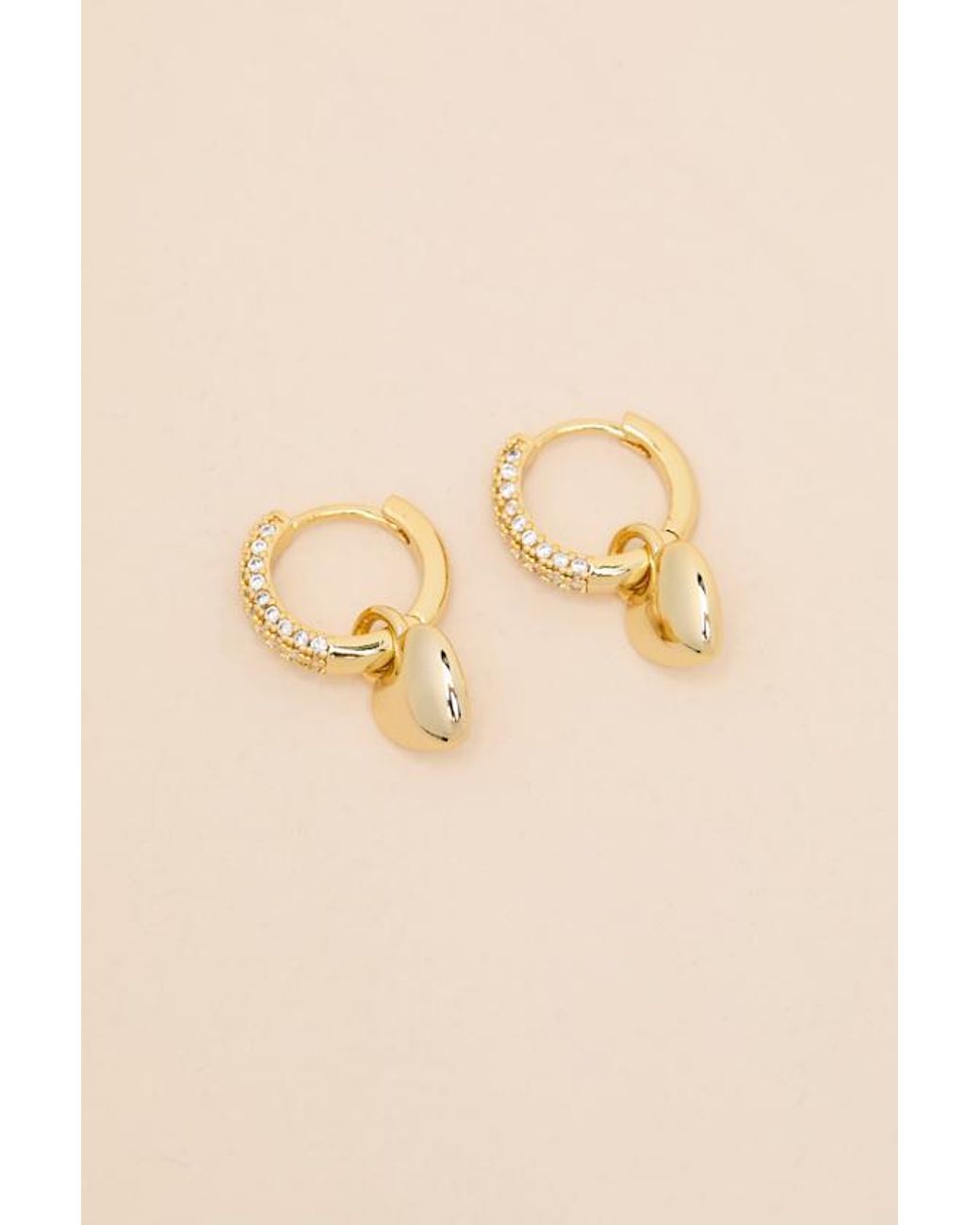 Luv Aj Natural Pippa Huggie Hoop Heart Earrings