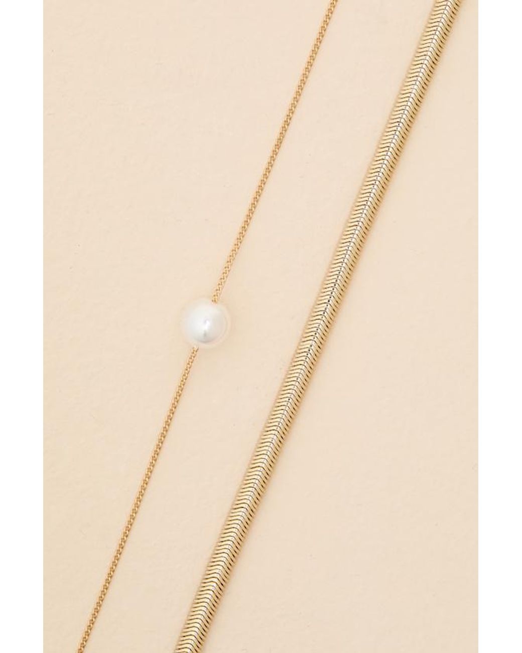 Lulus Natural Martina Pearl Two-Piece Bracelet Set