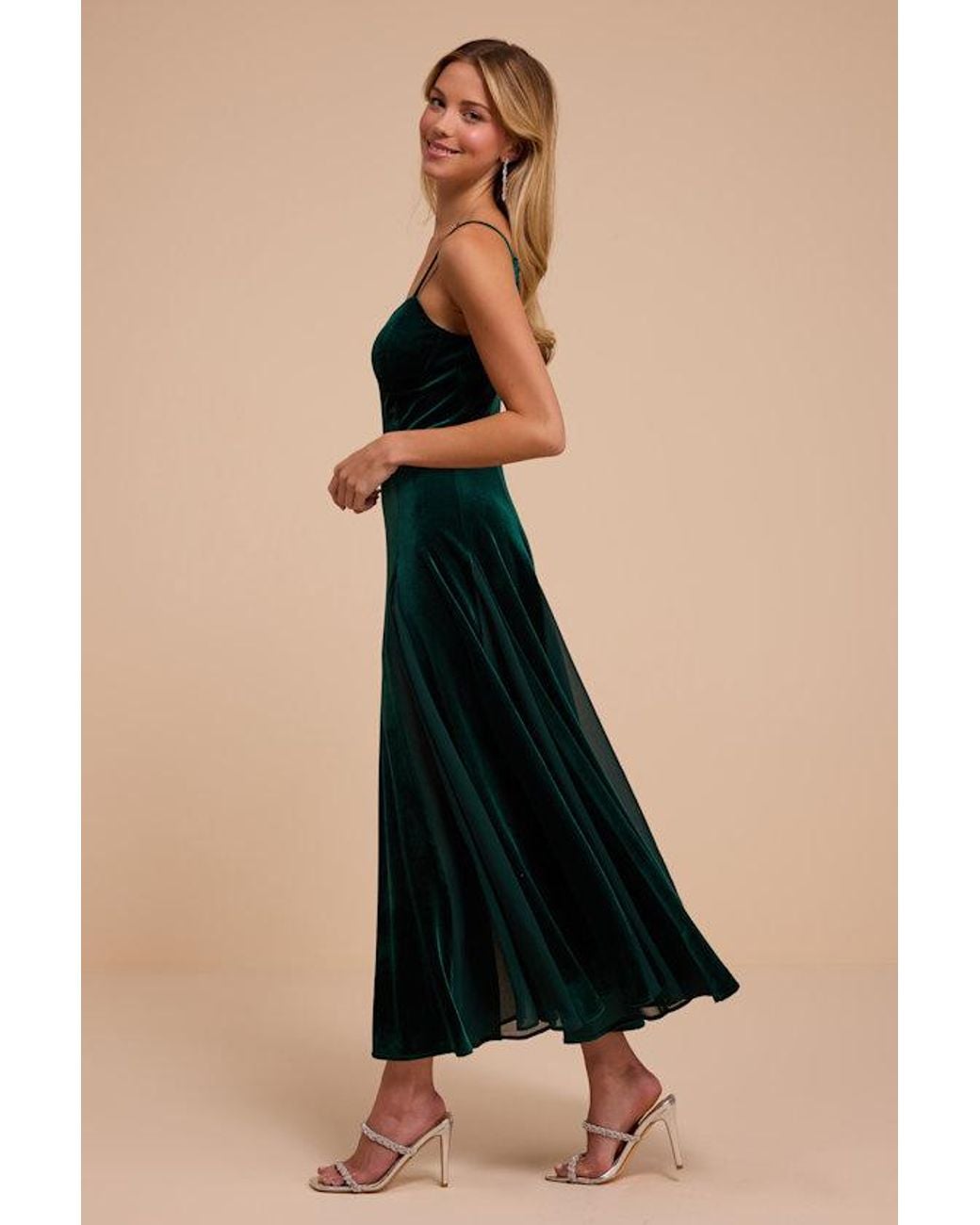 Lulus Black Elisha Velvet Pleated Midi Dress