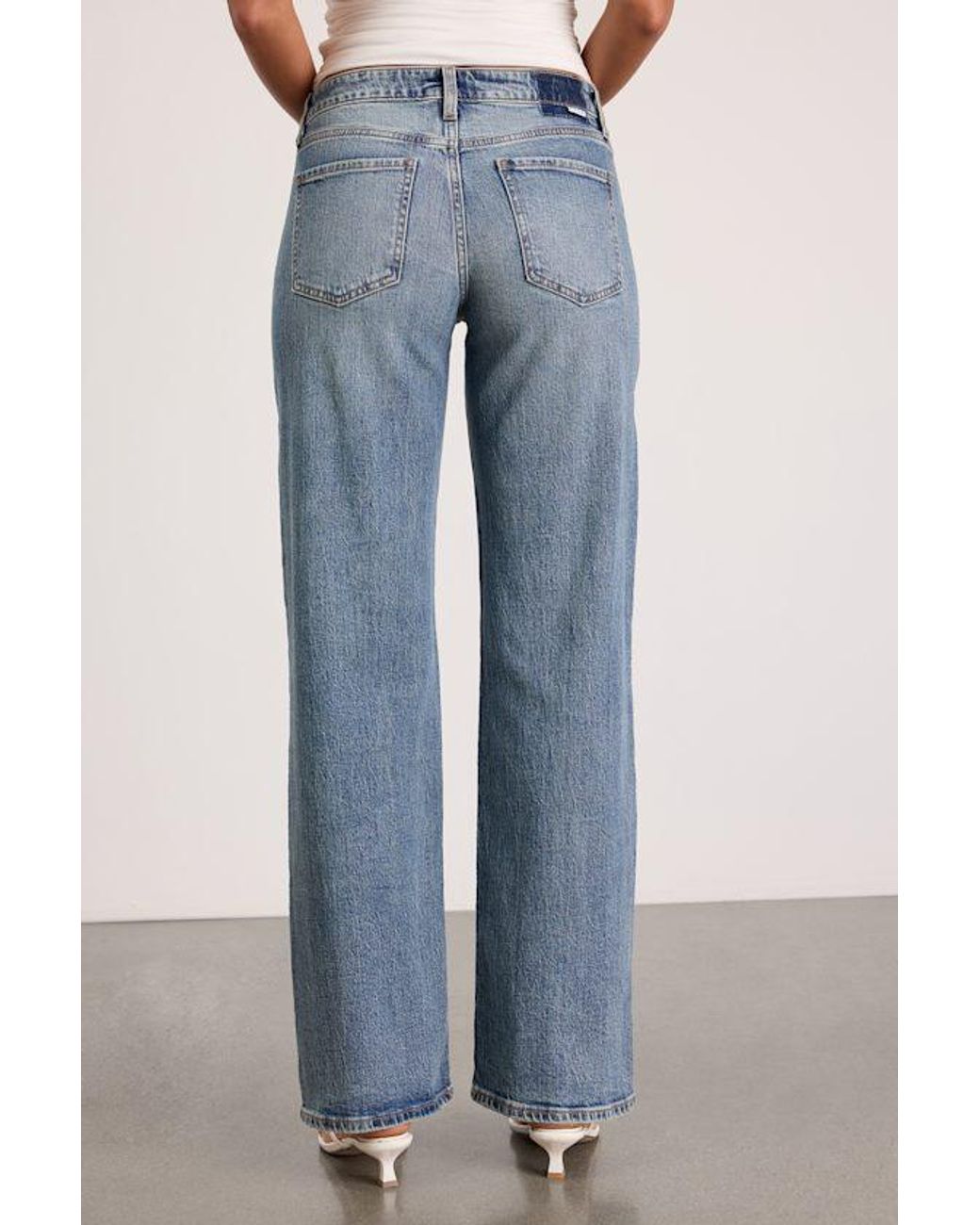 Daze Denim Blue Keeper Medium Wash Low-Rise Straight Jeans