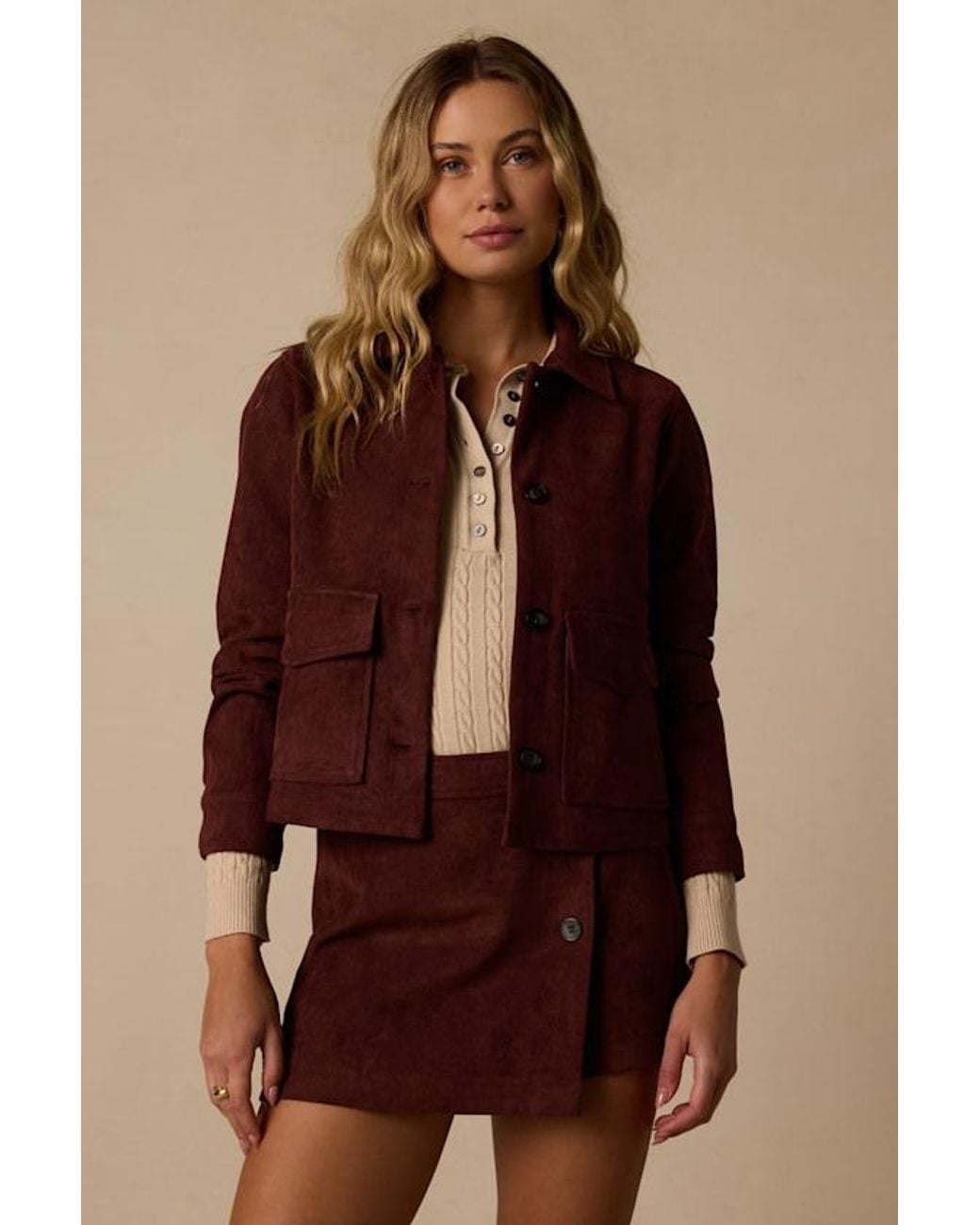 Lulus Brown Nicolette Suede Jacket