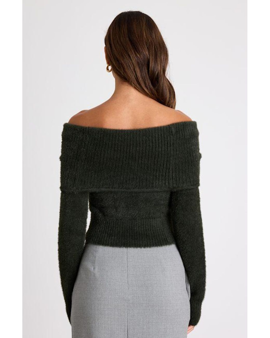 Lulus Black Ravenna Eyelash Knit Off-The-Shoulder Sweater Top