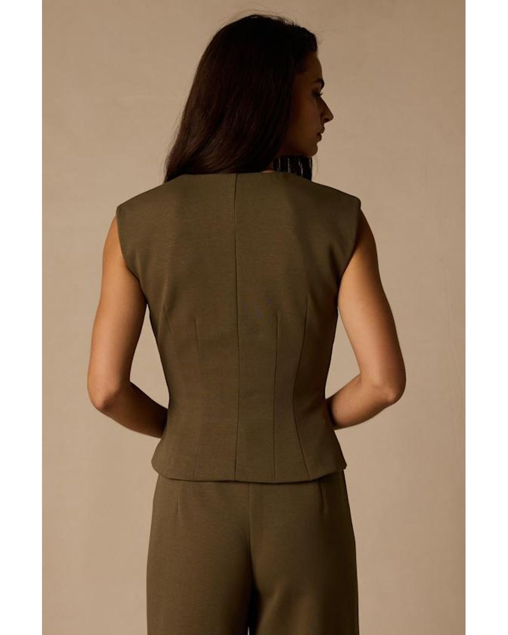 Lulus Brown Greta Button-Up Vest Top