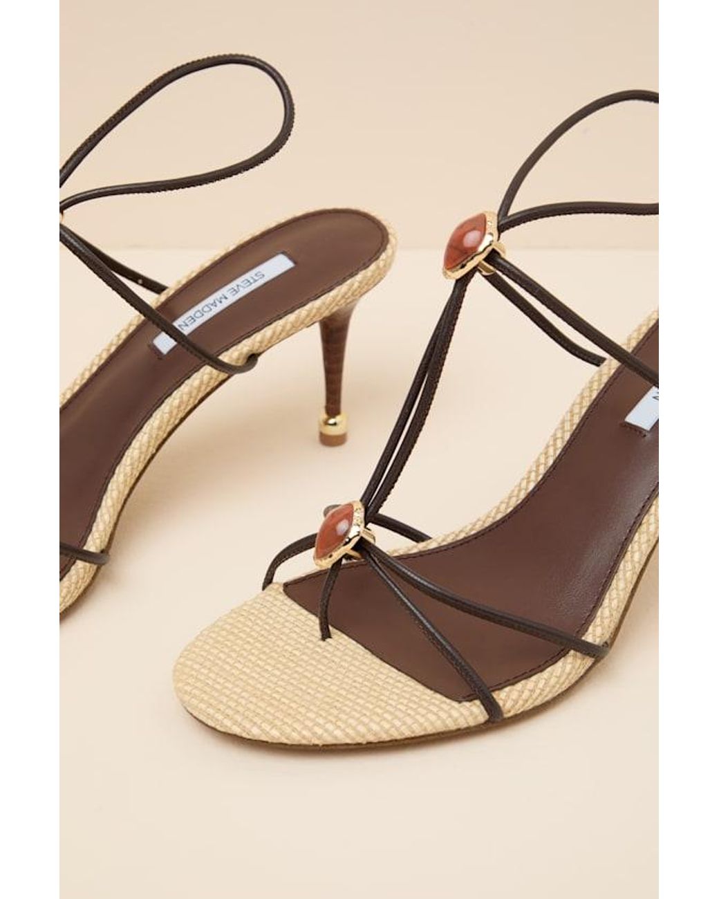 Steve Madden Brown Ramos Multi Strappy High Heel Sandals