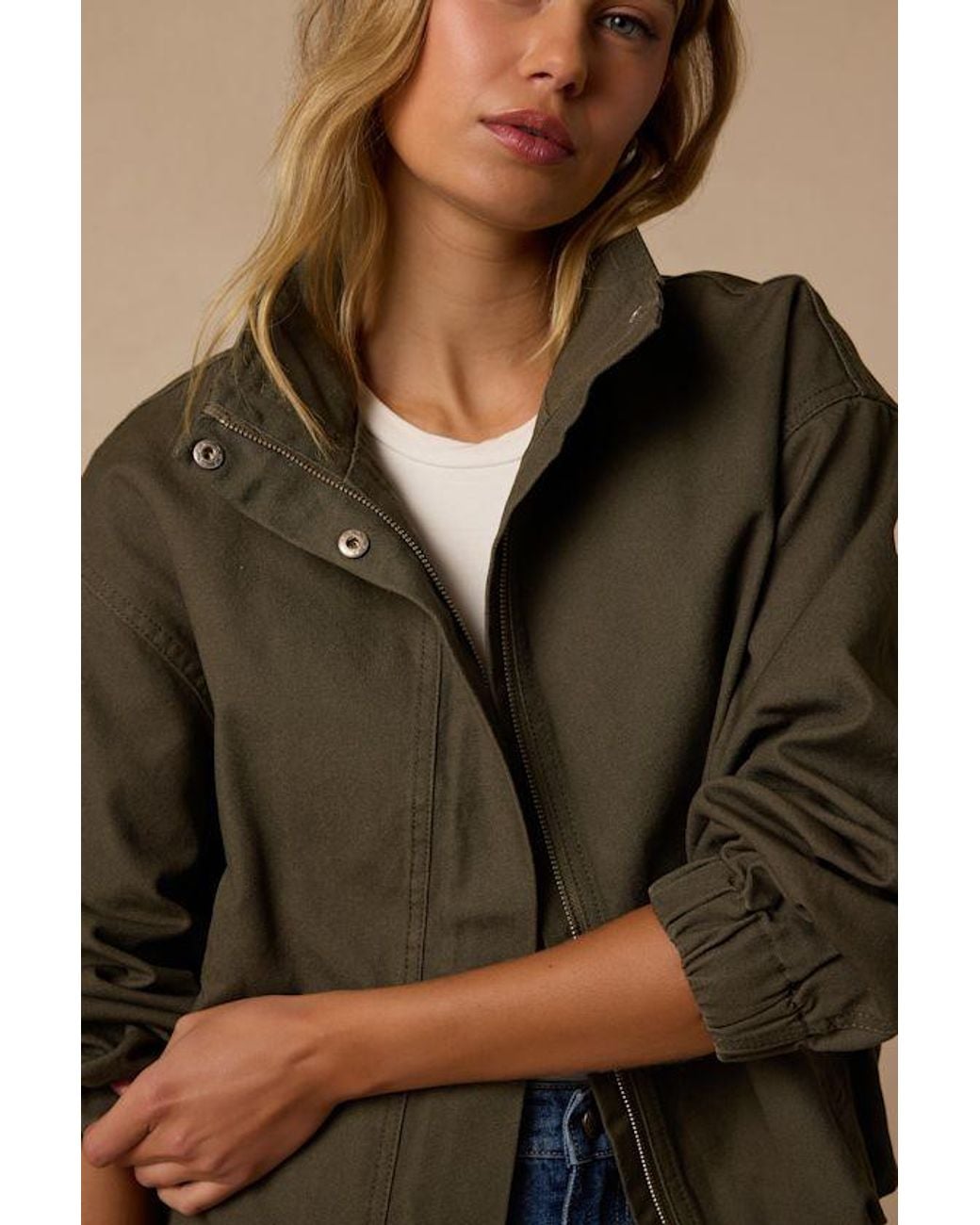 Lulus Green Malena Dark Zip-Up Jacket