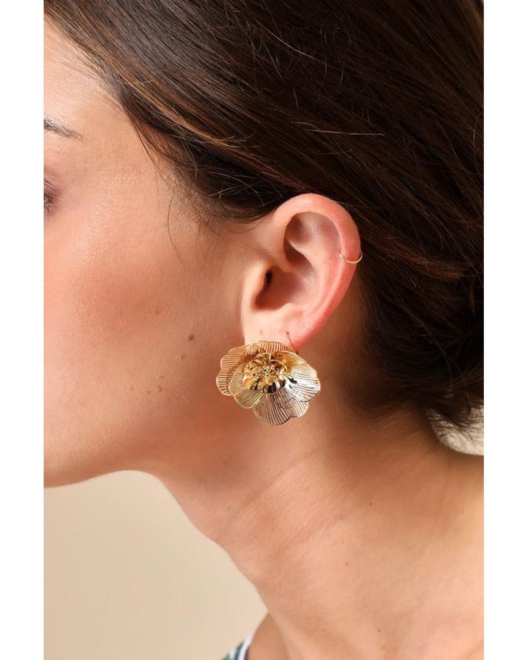 Lulus Natural Blossoming Vision Statement Flower Earrings