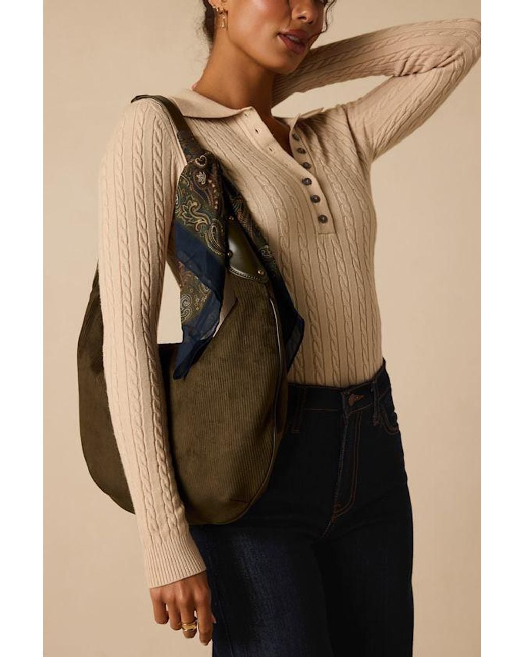 Steve Madden Black Olga Suede Scarf Shoulder Bag
