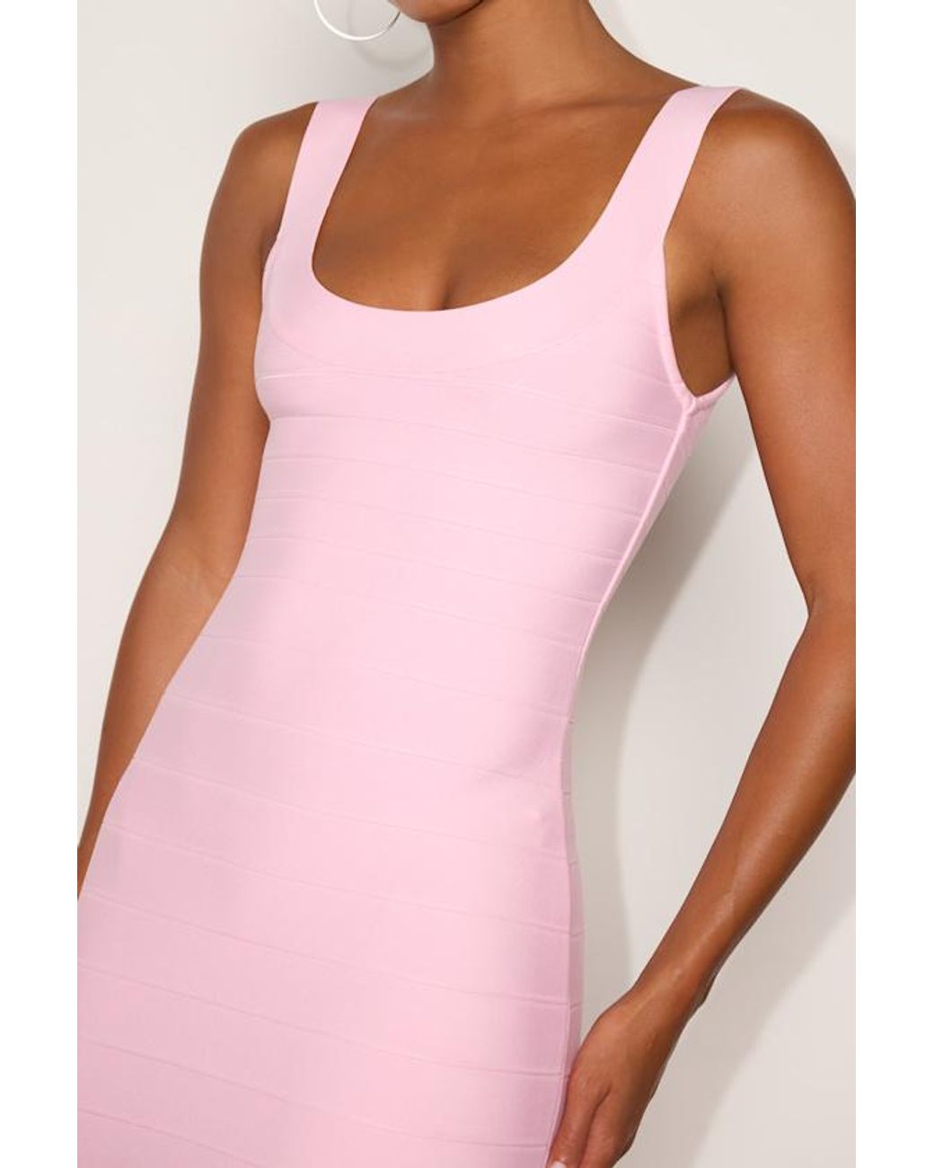 Lulus Pink Isha Bandage Knit Bodycon Mini Dress