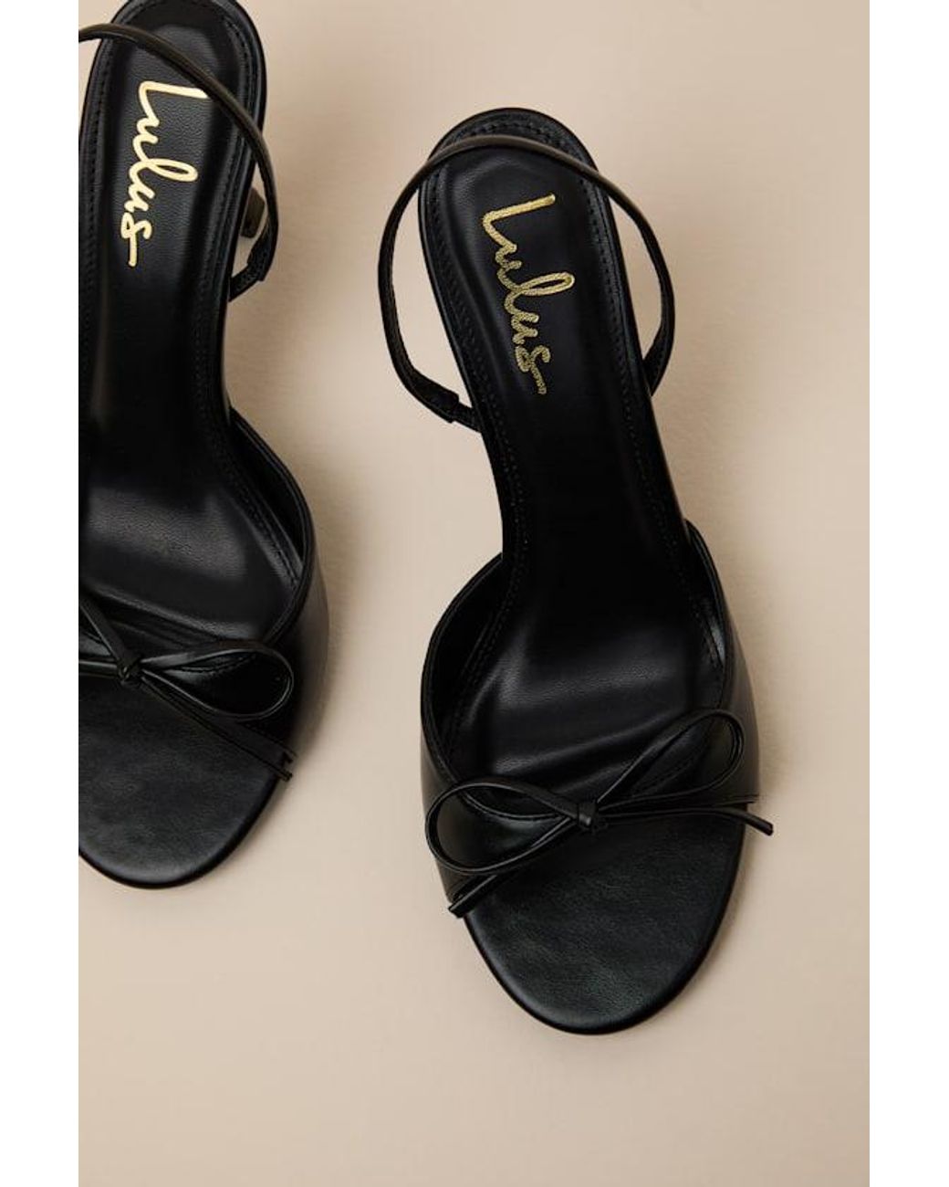 Lulus Natural Krissy Bow Slingback Stiletto Heels