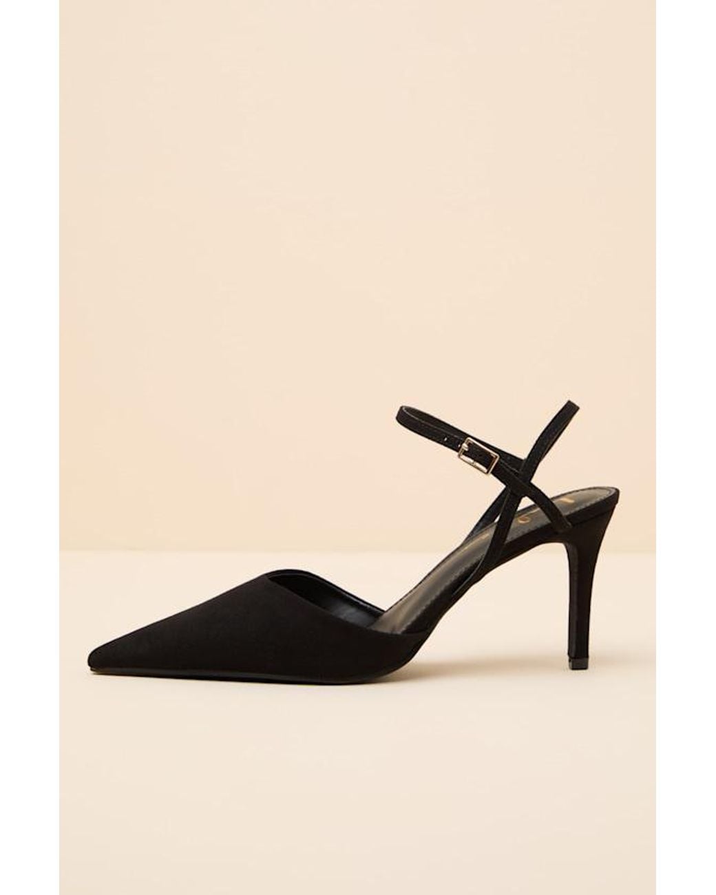 Lulus Black Mareey Suede Pointed-Toe Pumps
