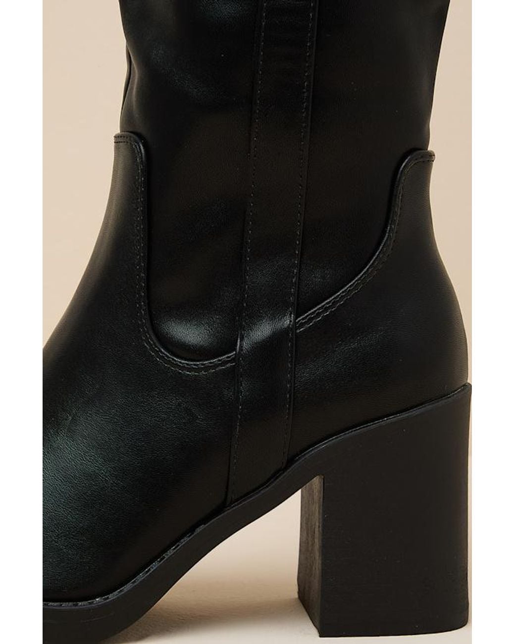 Lulus Black Javi Knee-High Boots