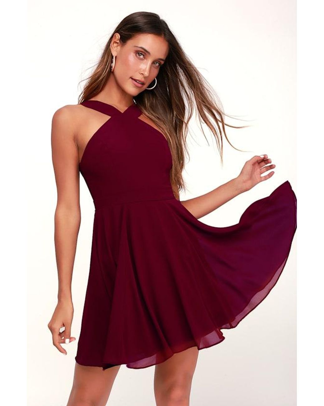 Lulus Red Forevermore Skater Dress