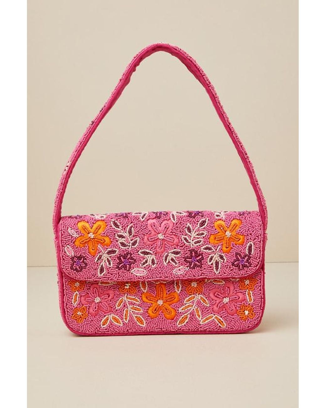 Lulus Multicolor Bold Accent Multi Beaded Shoulder Bag