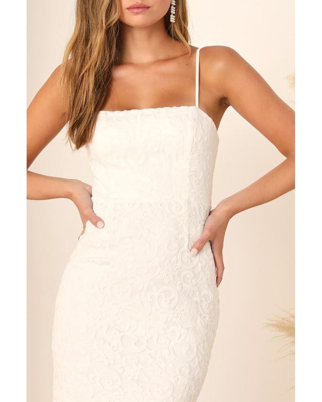 Lulus Natural My Kind Of Forever Mesh Floral Embroidered Maxi Dress