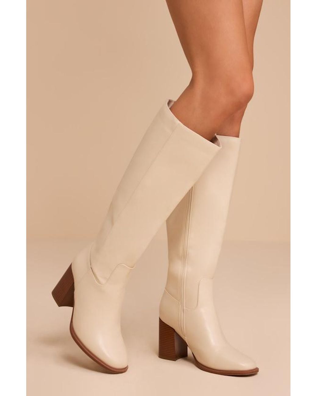Lulus Natural Conrad Knee-High Boots