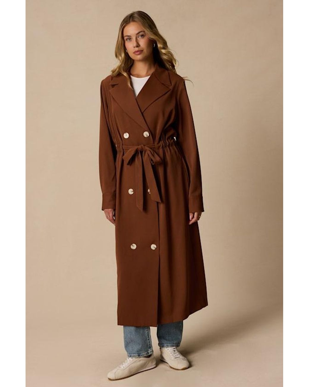 Lulus Brown Breanna Trench Coat