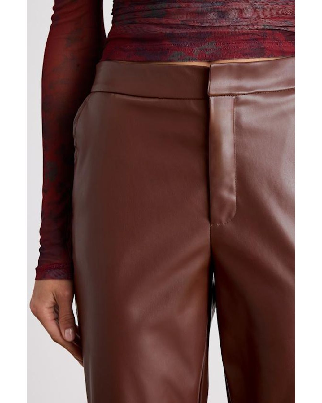 Lulus Red Open Minded Vegan Leather Pants