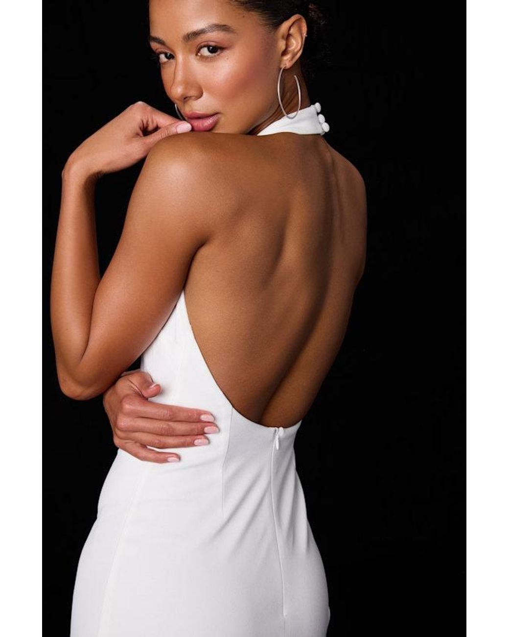 Lulus Black Deziree Halter Bodycon Mini Dress