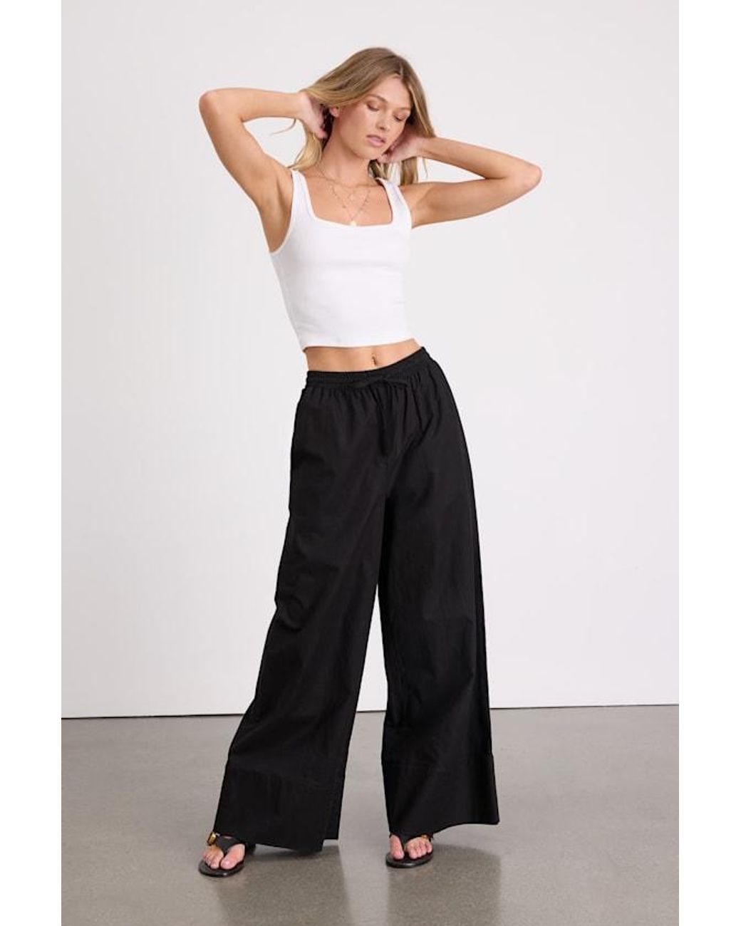 Lulus White Brisa Cuffed Wide-Leg Pants