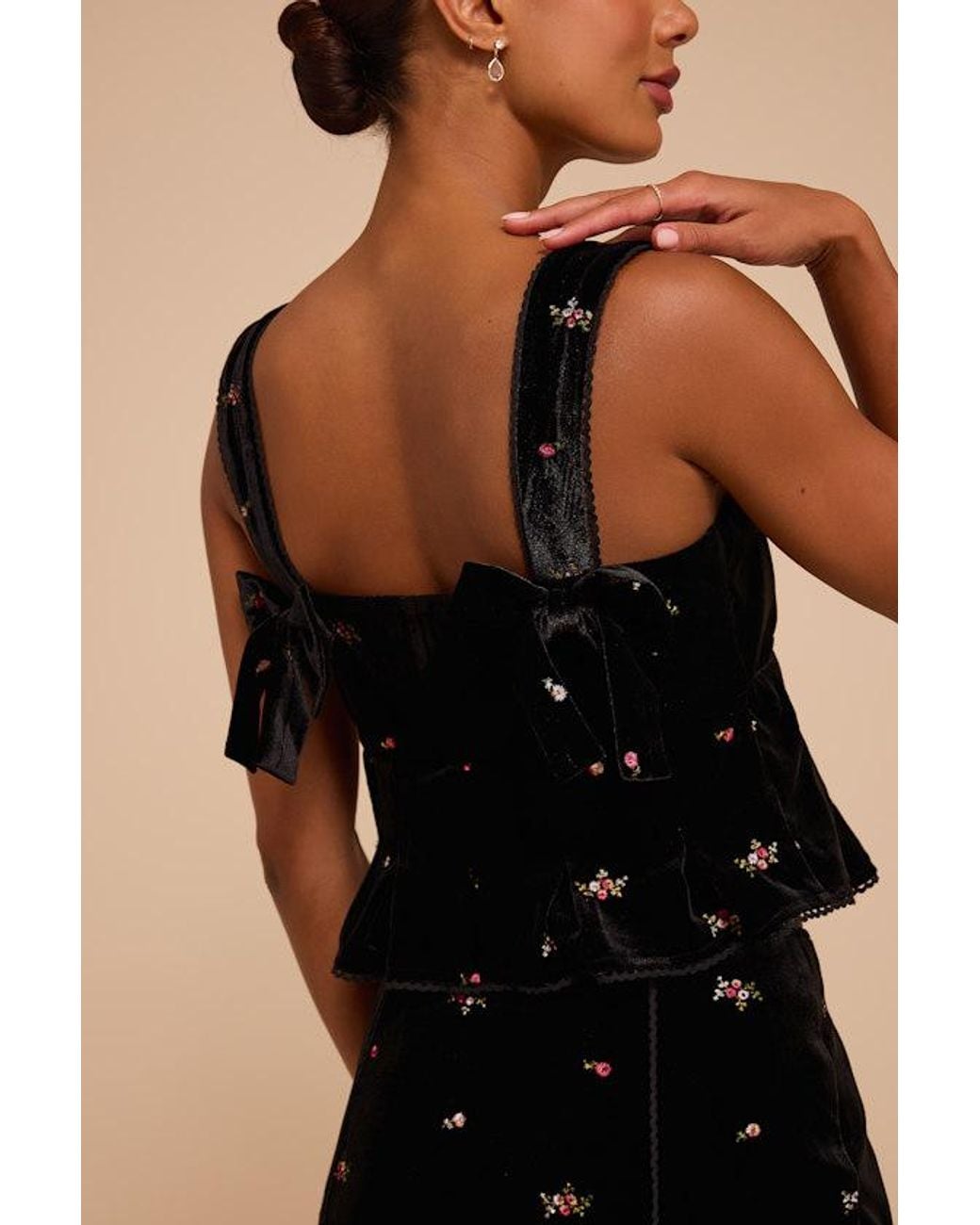 Lulus Black Josette Velvet Two-Piece Dress
