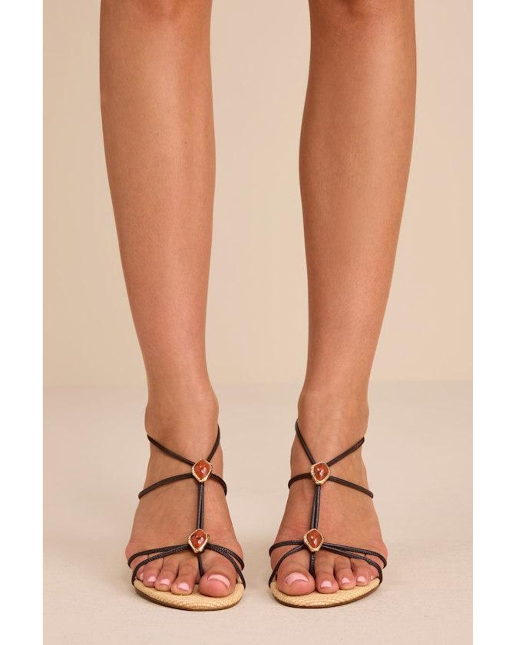 Steve Madden Brown Ramos Multi Strappy High Heel Sandals