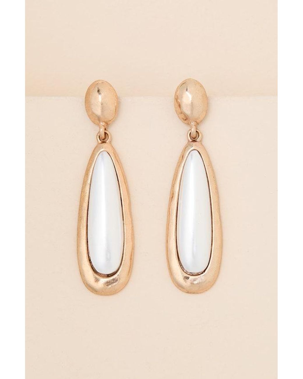 Lulus Natural Cyra Pearl Drop Earrings