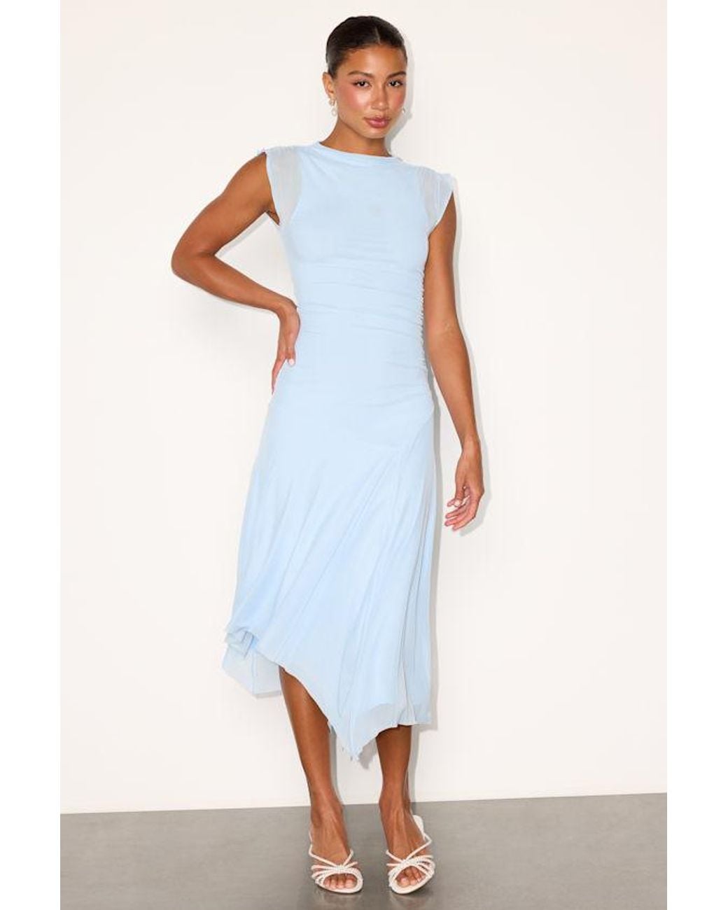 Lulus White Octavia Mesh Drop Waist Midi Dress
