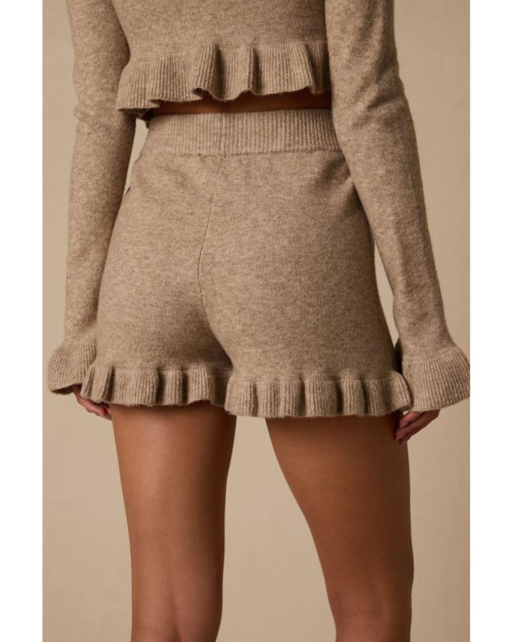 Lulus Brown Cozy Moments Sweater Shorts