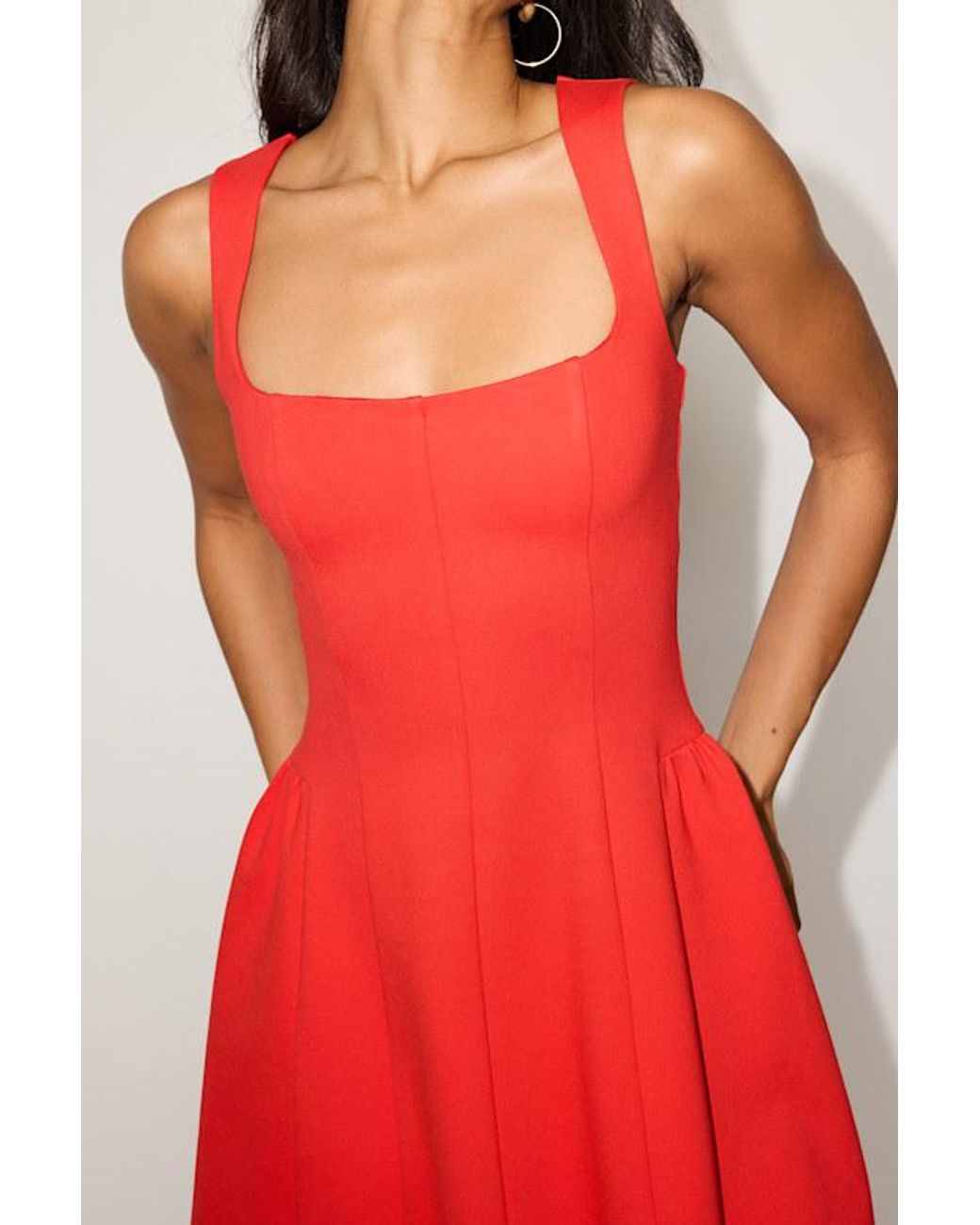 Lulus Red Roetta Sleeveless Pleated Mini Dress