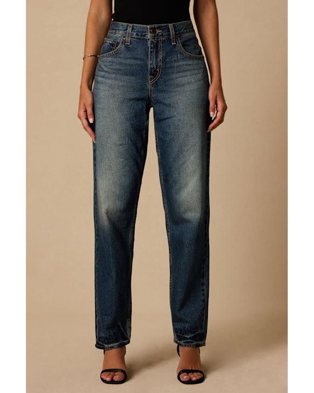 Levi's Blue Loose Taper Dark Wash Mid-Rise Jeans