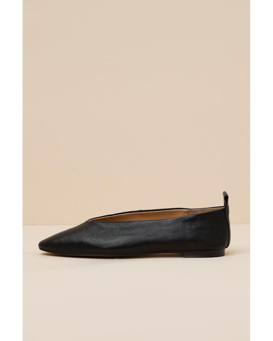 Steve Madden Natural Swanky Leather Ballet Flats