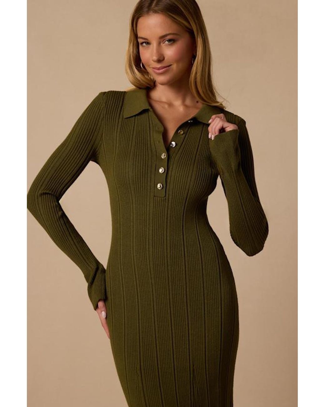 Lulus Green Juna Ribbed Knit Maxi Dress