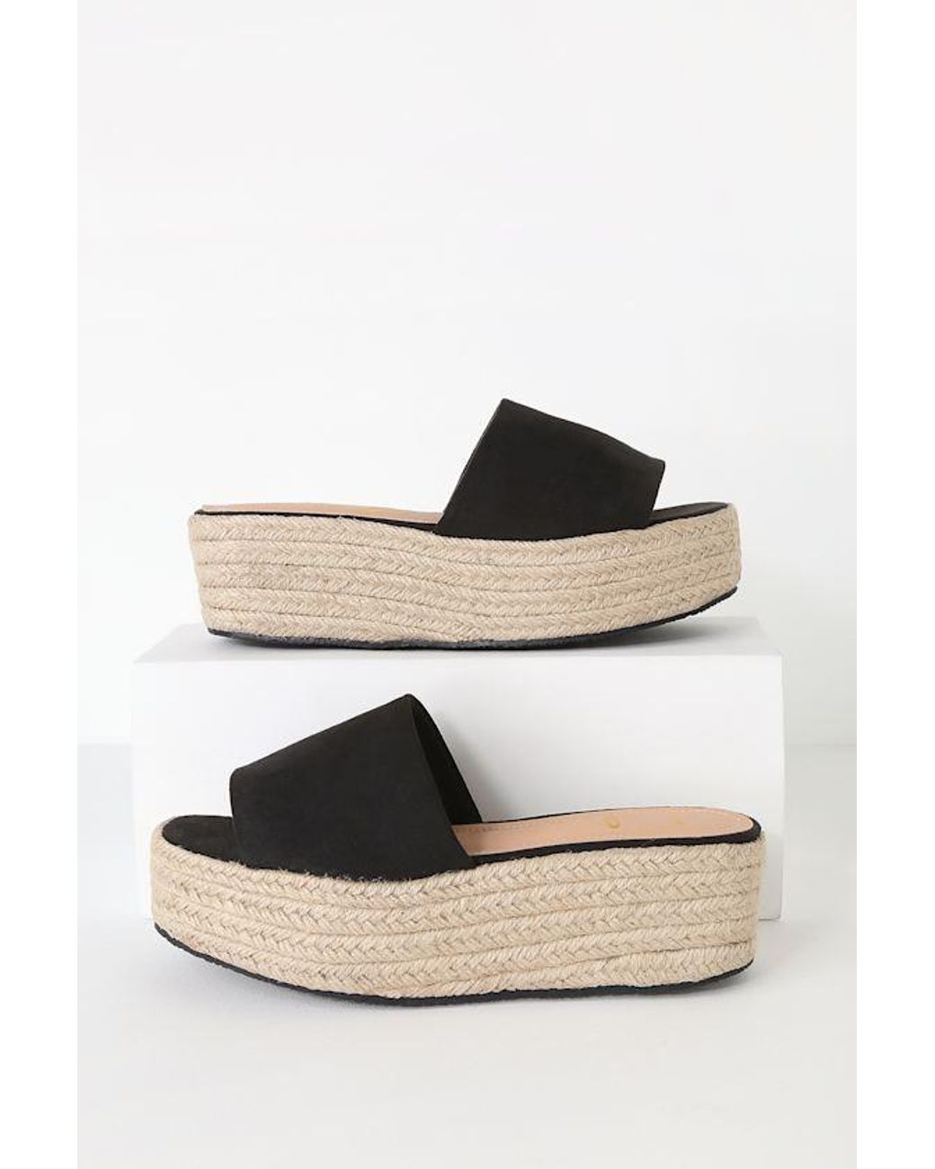 Lulus Blue O'Ahu 2 Suede Espadrille Platforms
