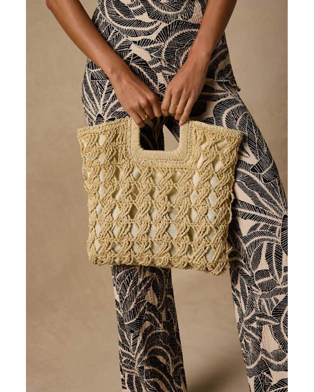 Lulus Brown Kenley Raffia Tote Bag