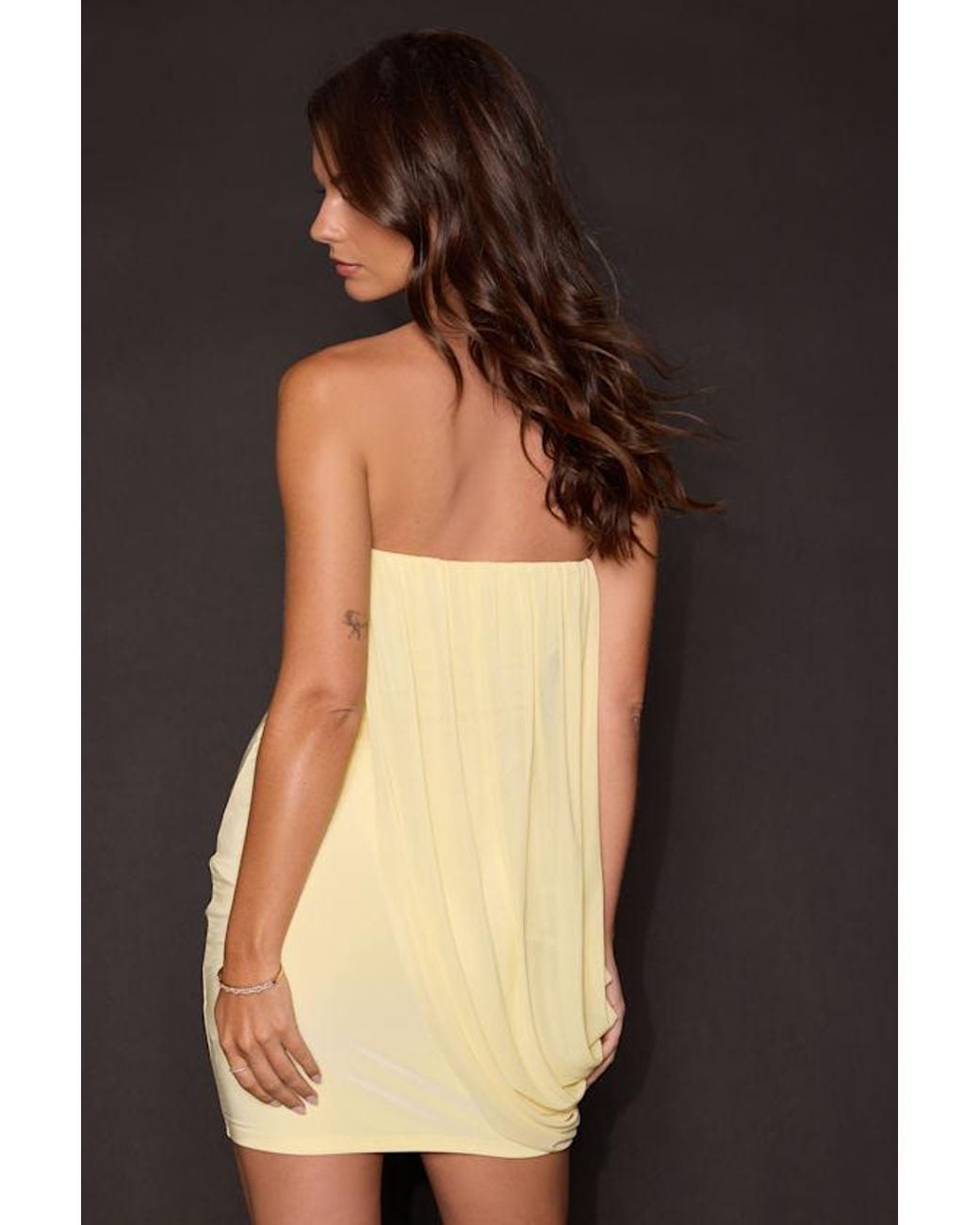 Lulus Black Bryer Mesh Overlay Mini Dress