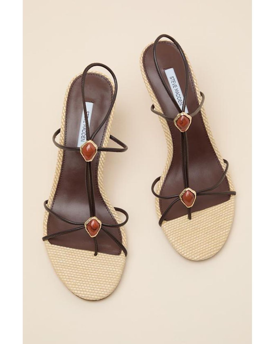 Steve Madden Brown Ramos Multi Strappy High Heel Sandals