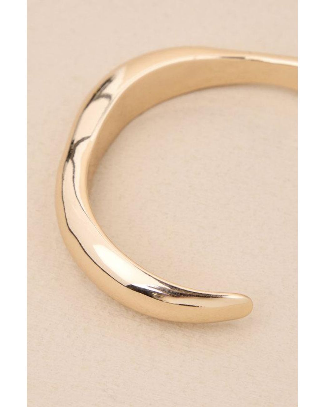 Lulus Brown Glowing Always Wavy Bangle Bracelet