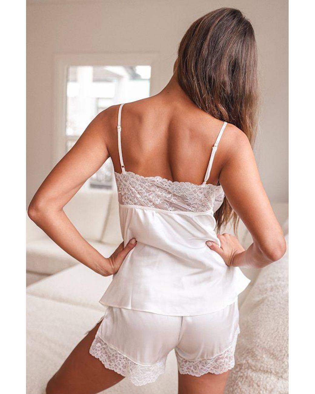 Lulus Natural More Amour Satin Cami Top