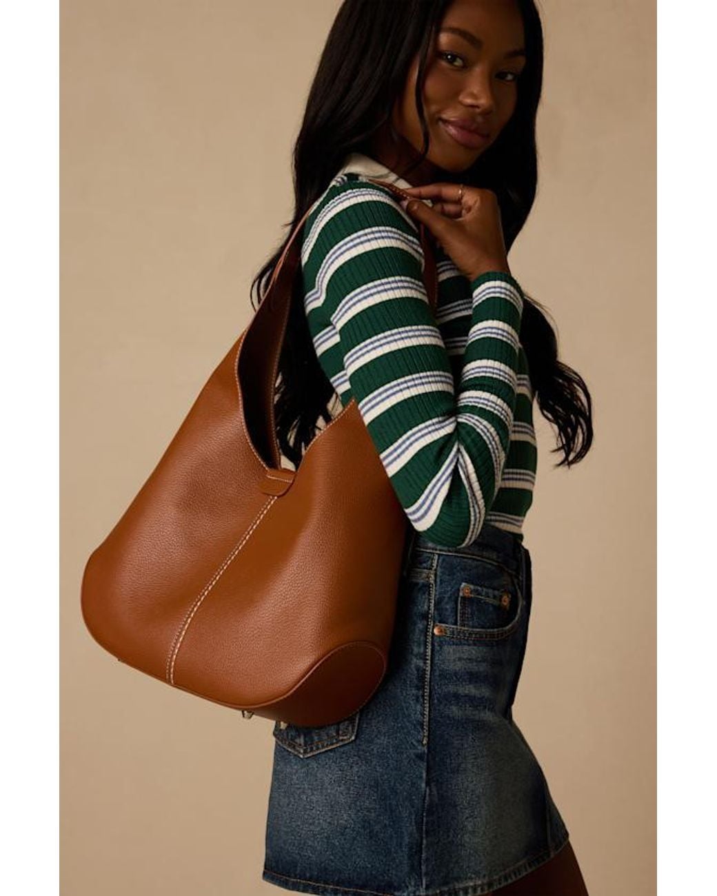 Lulus Brown Alycee Vegan Leather Tote Bag